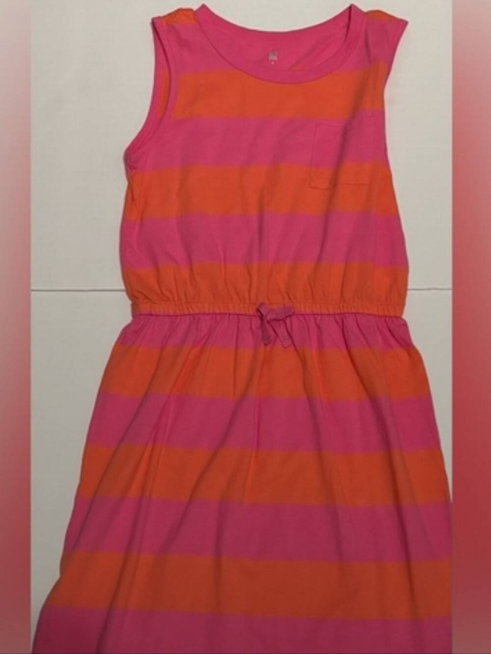 GAP Kids Pink and Orange Striped Short Sleeve Tee